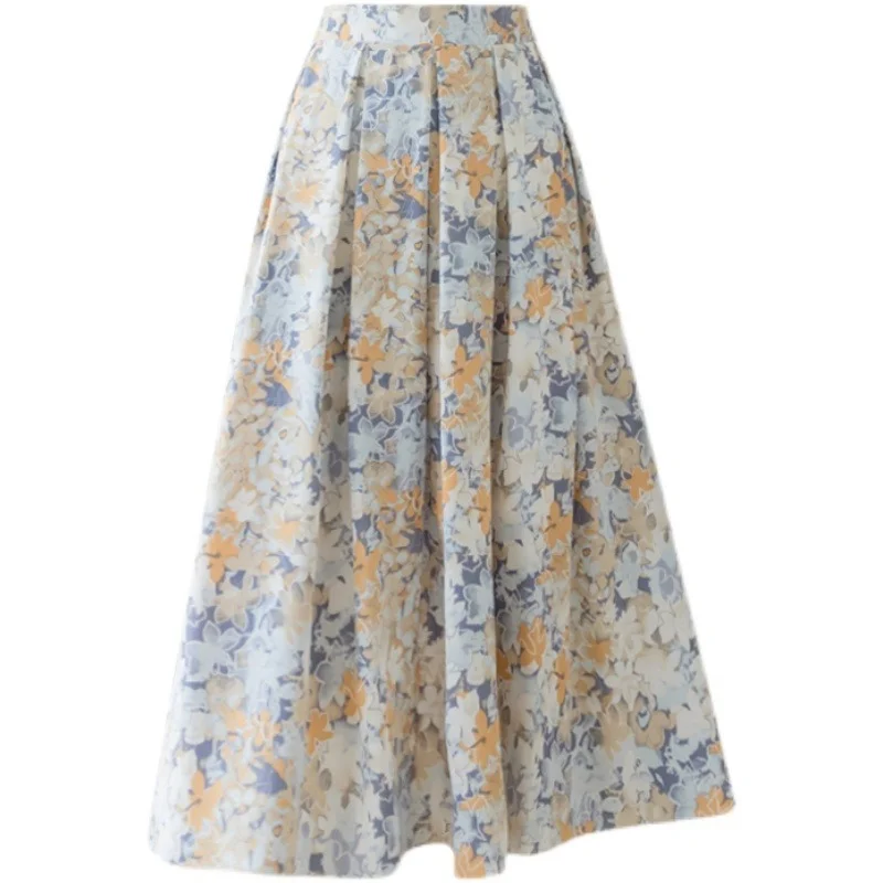 Summer Holiday Style High Waist Pleated Skirts Floral Print Casual Long Skirt for Women A-line Fashion Ladies Casual Streetwear
Summer Holiday Style High Waist Pleated Skirts Floral Print Casual Long Skirt for Women A-line Fashion Ladies Casual Streetwear