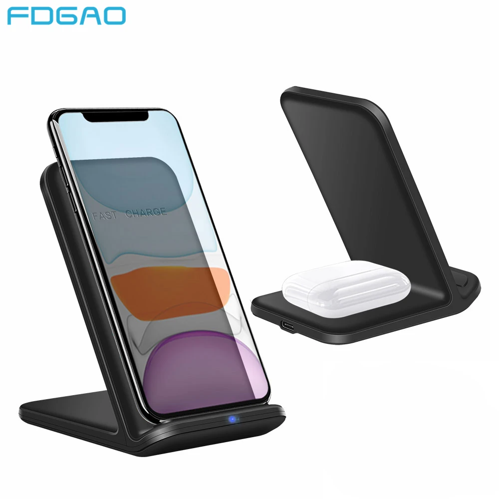 FDGAO 2 in 1 Qi Wireless Charger for iPhone 12 11 XS XR X 8 AirPods Pro 15W Fast Charging Dock Station For Samsung S20 S10 Buds
FDGAO 2 in 1 Qi Wireless Charger for iPhone 12 11 XS XR X 8 AirPods Pro 15W Fast Charging Dock Station For Samsung S20 S10 Buds