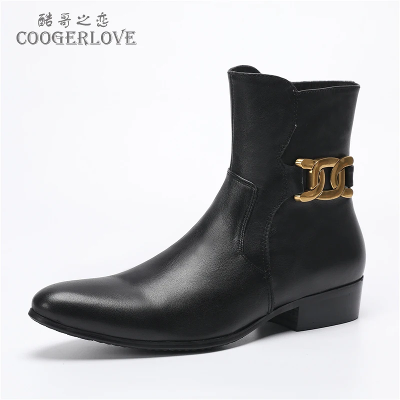 Autumnr Short boots Male Rivet Belt buckle Chelsea boots Genuine leather Tip Social contact Winter boots Luxury men dress boots
Autumnr Short boots Male Rivet Belt buckle Chelsea boots Genuine leather Tip Social contact Winter boots Luxury men dress boots