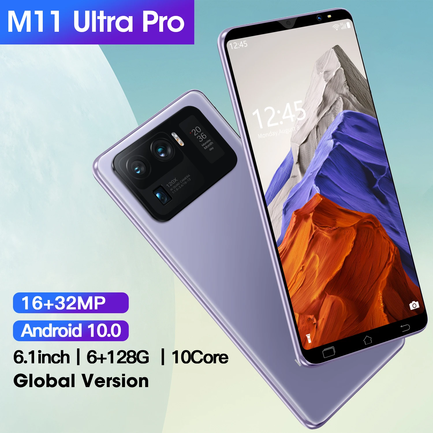 Original Global Version M11U 6.1-inch Smartphone 6G+128G Android Phone 4800mAh Battery Google Maps Face Unlock 5G Network Phone
Original Global Version M11U 6.1-inch Smartphone 6G+128G Android Phone 4800mAh Battery Google Maps Face Unlock 5G Network Phone