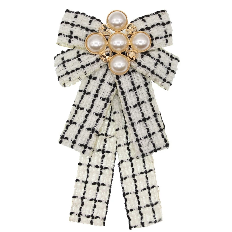 Women Vintage Elegant Plaid Striped Print Pre-Tied Neck Tie Brooch Imitation Pearl Collar Ribbon Bow Tie Corsage M19 21 Dropship
Women Vintage Elegant Plaid Striped Print Pre-Tied Neck Tie Brooch Imitation Pearl Collar Ribbon Bow Tie Corsage M19 21 Dropship