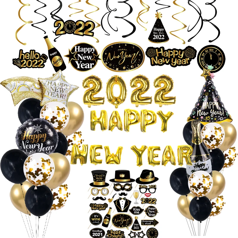 2022 Happy New Year Balloons Decorations Gold Silver Number Helium Air Balloon New Year Eve Party Decoration Supplies Xmas
2022 Happy New Year Balloons Decorations Gold Silver Number Helium Air Balloon New Year Eve Party Decoration Supplies Xmas