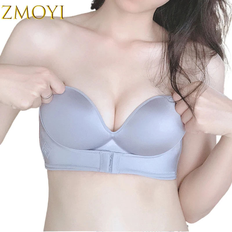ABC Cup New Strapless Push Up Bra Women Sexy Lingerie Invisible Brassiere Front Closure Bra for Female Dress Wedding Underwear
ABC Cup New Strapless Push Up Bra Women Sexy Lingerie Invisible Brassiere Front Closure Bra for Female Dress Wedding Underwear