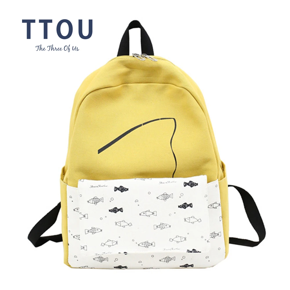 TTOU 2 PCS/Set Women Canvas Backpacks fish design Book Bags Preppy Style School Bags for Teenage Girls Composite Backpack Set 
TTOU 2 PCS/Set Women Canvas Backpacks fish design Book Bags Preppy Style School Bags for Teenage Girls Composite Backpack Set