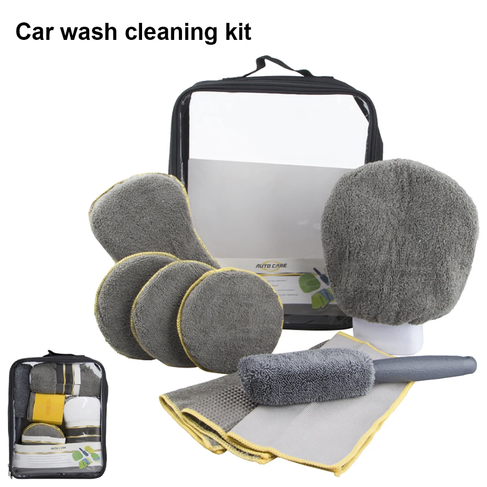9pcs Car Wash Brush Cleaning Tool Microfiber Washing Kit Super Absorbent Car Detailing Wheel Brushes Wax Pad Sponge Block Towel
9pcs Car Wash Brush Cleaning Tool Microfiber Washing Kit Super Absorbent Car Detailing Wheel Brushes Wax Pad Sponge Block Towel