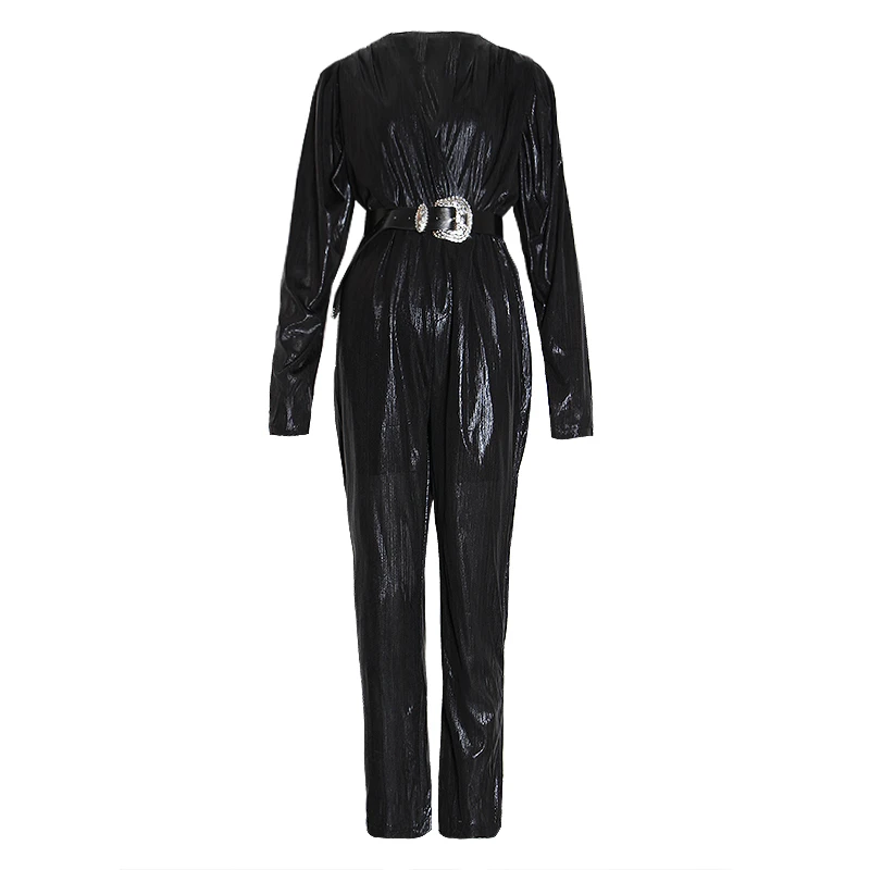 VGH Patchwork Vintage Sequined Ruched Jumpsuits For Women V Neck Puff Long Sleeve High Waist With Sashes Jumpsuit Female 2020
VGH Patchwork Vintage Sequined Ruched Jumpsuits For Women V Neck Puff Long Sleeve High Waist With Sashes Jumpsuit Female 2020