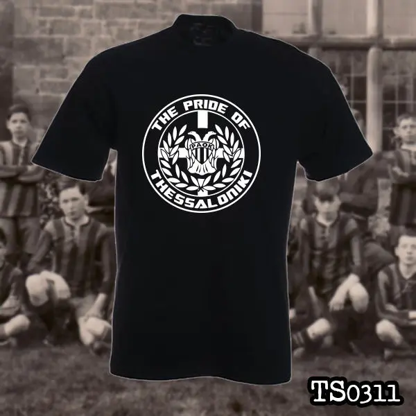 PAOK THESSALONIKI ULTRAS футболка хулиганс по индивидуальному заказу забавная рубашка 100%