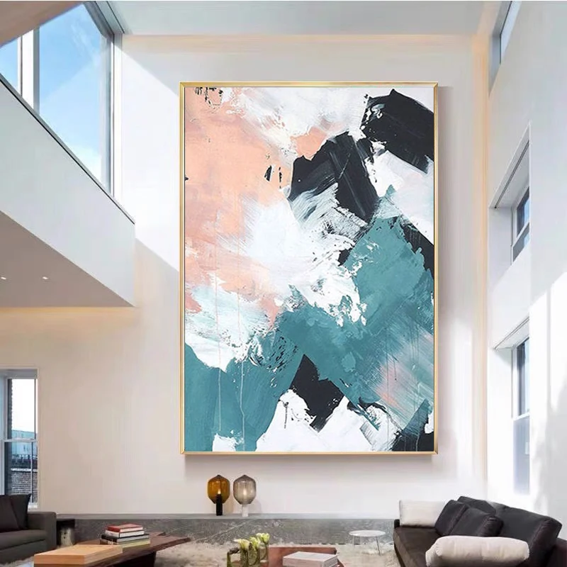 100% handmade abstract large color painting modern mural living room decoration painting large size can be customized
100% handmade abstract large color painting modern mural living room decoration painting large size can be customized