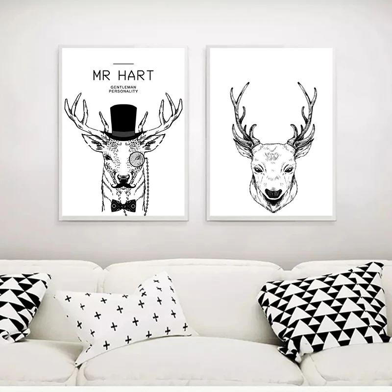 Animals Deer Living Room Wall Art Posters Bedroom Home Decorative Paintings Interior Black Decor Pasted Pictures Customized
Animals Deer Living Room Wall Art Posters Bedroom Home Decorative Paintings Interior Black Decor Pasted Pictures Customized