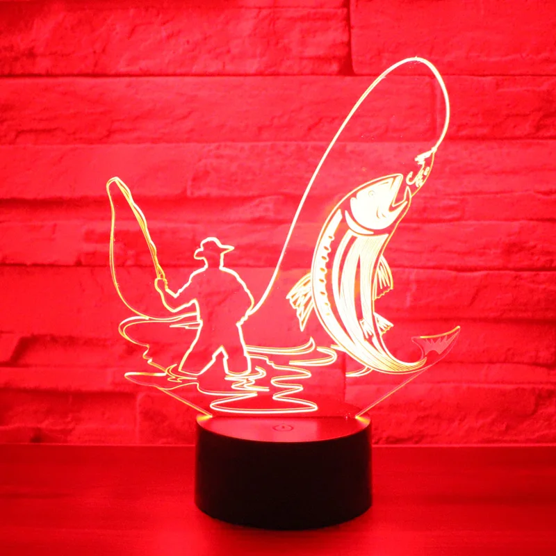 3D LED Night Light Happy Fishing Big Fish with 7 Colors Light for Home Decoration Lamp Amazing Visualization Optical Illusion
3D LED Night Light Happy Fishing Big Fish with 7 Colors Light for Home Decoration Lamp Amazing Visualization Optical Illusion