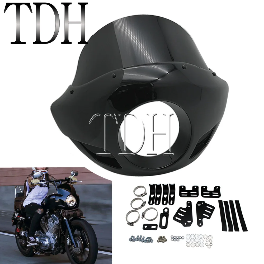 5 3/4'' Headlight Retro Cafe Racer Head Light Fairing For Harley Cruiser Chopper Touring 5.75 inch Front Lamp Cowl Fork Mount
5 3/4'' Headlight Retro Cafe Racer Head Light Fairing For Harley Cruiser Chopper Touring 5.75 inch Front Lamp Cowl Fork Mount