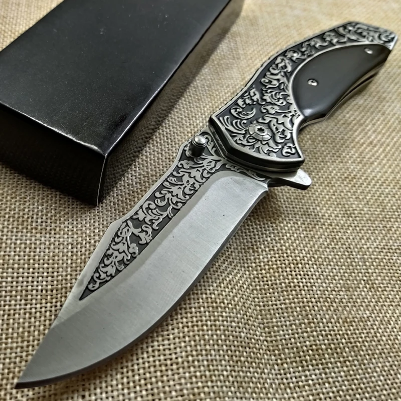 8.3'' Knives tactical knife folding knife outdoor camping 7CR15MOV Blade Knives Survival Knife Wood + Steel Handle Pocket Knife
8.3'' Knives tactical knife folding knife outdoor camping 7CR15MOV Blade Knives Survival Knife Wood + Steel Handle Pocket Knife