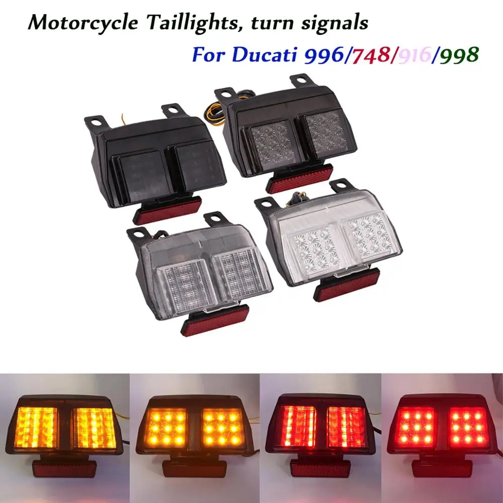 Motorcycle Rear Brake Turn Signal Tail Light Led Taillight Set Silp On Modified For Ducati 996 748 916 998 1994-2003
Motorcycle Rear Brake Turn Signal Tail Light Led Taillight Set Silp On Modified For Ducati 996 748 916 998 1994-2003