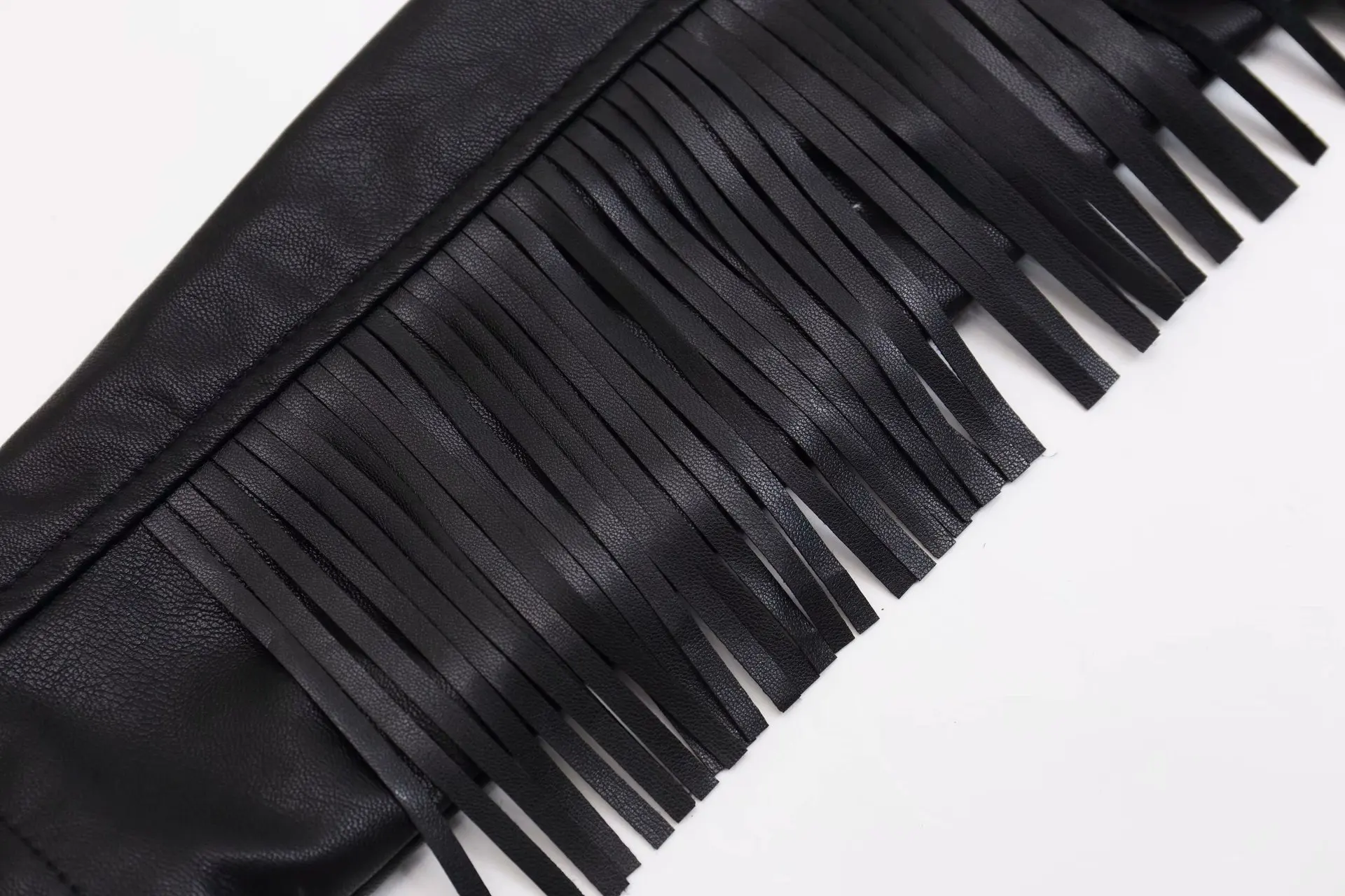 Faux Leather Jacket Women's Motorcycle Lapel Handsome Jacket Fall 2021 Ladies Solid Fringed Short Coat Women Black Jackets PU
Faux Leather Jacket Women's Motorcycle Lapel Handsome Jacket Fall 2021 Ladies Solid Fringed Short Coat Women Black Jackets PU