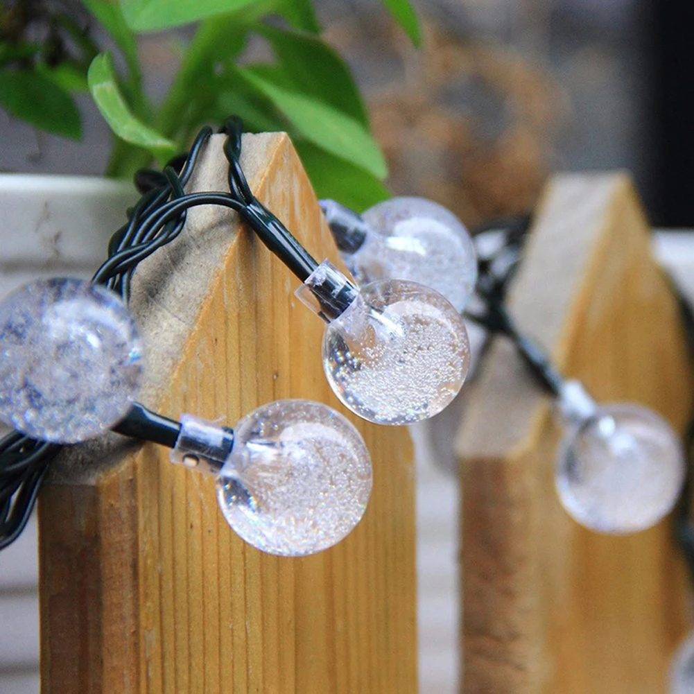 Solar String Light 50 20 LED Crystal Ball Waterproof Solar Powered Fairy Lighting for Garden Home Landscape Holiday Decoration
Solar String Light 50 20 LED Crystal Ball Waterproof Solar Powered Fairy Lighting for Garden Home Landscape Holiday Decoration