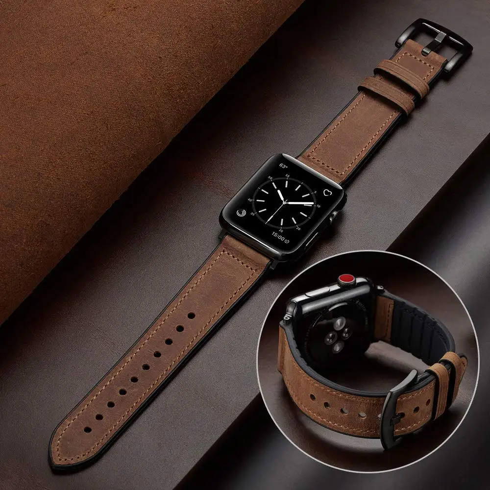 Кожаный ремешок для Apple watch band 44 мм 40 мм 42 мм 38 мм iWatch, браслет для Apple watch 5 4 3 SE 6 7 41 45 мм
Кожаный ремешок для Apple watch band 44 мм 40 мм 42 мм 38 мм iWatch, браслет для Apple watch 5 4 3 SE 6 7 41 45 мм