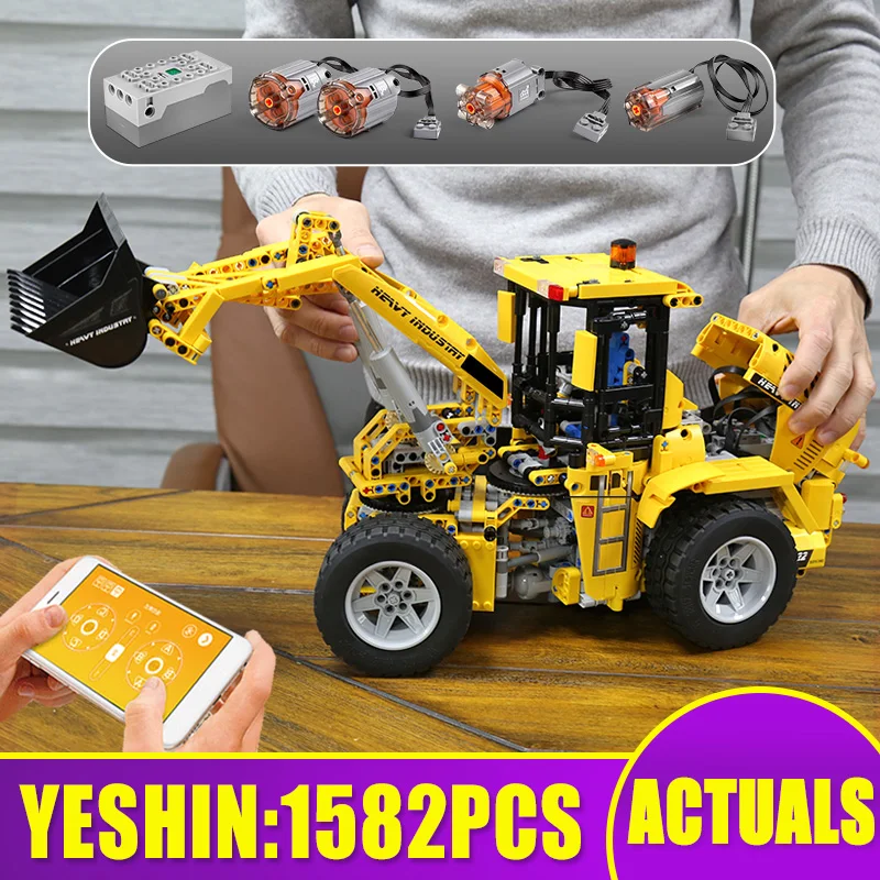 Высокотехнологичный автомобиль MOULD KING 13122S игрушки приложение бульдозер модель