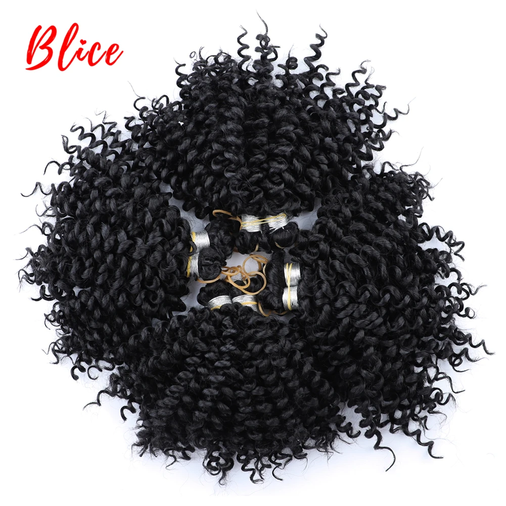 Blice Kinky Curly Synthetic 6" Crochet Braid Hair Extensions 4pieces /Pack Bulk Natural Black Lock Hook Hair Bundles For Women
Blice Kinky Curly Synthetic 6" Crochet Braid Hair Extensions 4pieces /Pack Bulk Natural Black Lock Hook Hair Bundles For Women