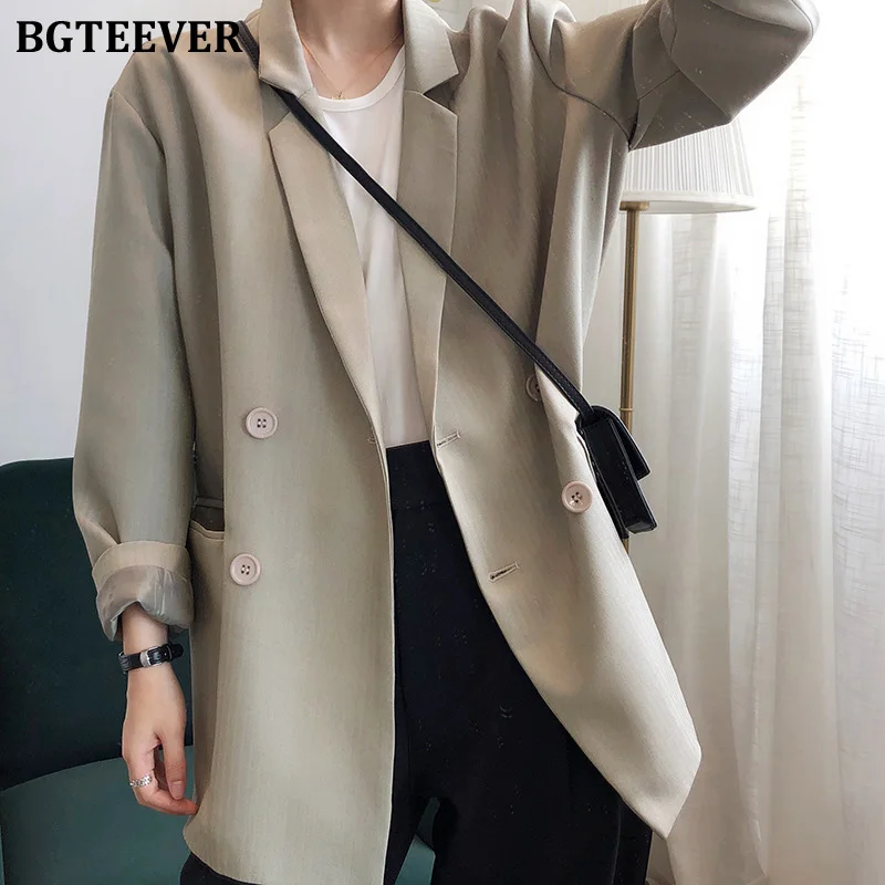BGTEEVER Elegant Pockets Women Suit Jacket Coat Autumn Office Ladies Blazer 2020 Loose Double-breasted Female Outwear Jacket
BGTEEVER Elegant Pockets Women Suit Jacket Coat Autumn Office Ladies Blazer 2020 Loose Double-breasted Female Outwear Jacket