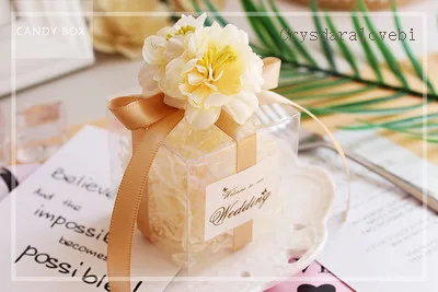 50pcs 6x6x6cm Clear Square Wedding Favor Gift Box PVC Transparent Party Candy Bags Chocolate Boxes 5x5x5cm caja de dulces
50pcs 6x6x6cm Clear Square Wedding Favor Gift Box PVC Transparent Party Candy Bags Chocolate Boxes 5x5x5cm caja de dulces