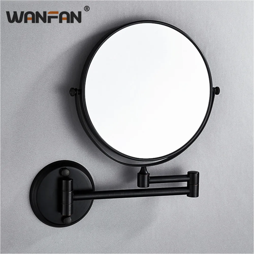 

Зеркала для ванной 8 дюймов складной черный Ванная комната увеличительное зеркало двойной 2 лицом Макияж зеркальное зеркало заднего вида с ...