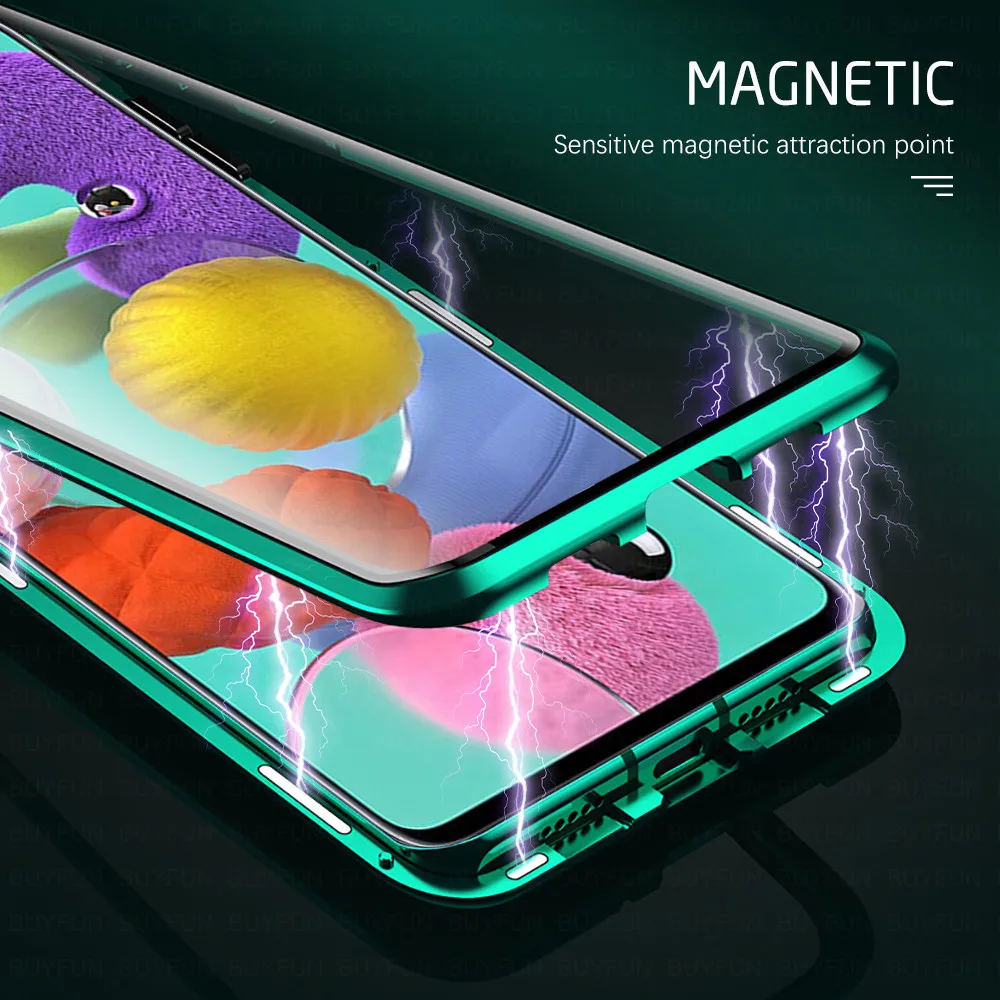 360 Full Magnetic Flip Case For Samsung Galaxy A51 A71 a515F a715F A 51 71 Double-sided Metal Edge Glass Protection Phone Cover
360 Full Magnetic Flip Case For Samsung Galaxy A51 A71 a515F a715F A 51 71 Double-sided Metal Edge Glass Protection Phone Cover