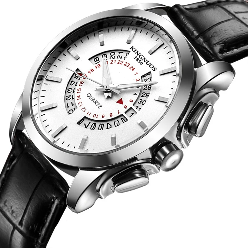 New fashion calendar steel belt belt quartz non-mechanical men's waterproof watch
New fashion calendar steel belt belt quartz non-mechanical men's waterproof watch