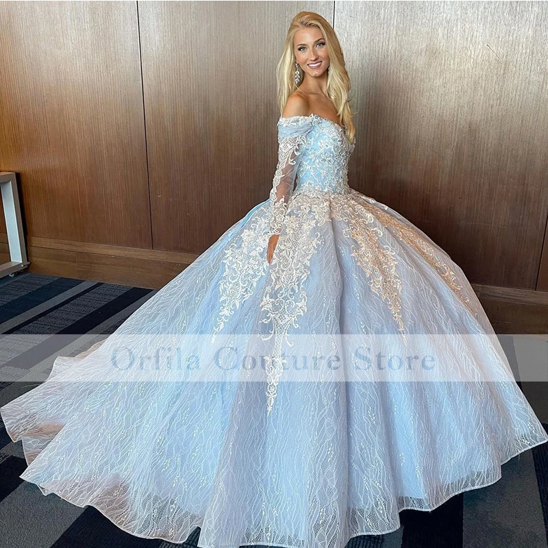 Light Sky Blue Puffy Ball Gown Quinceanera Dresses Long Sleeves Beads Sweet 16 Dress Vestido De 15 Anos Quinceanera 2021
Light Sky Blue Puffy Ball Gown Quinceanera Dresses Long Sleeves Beads Sweet 16 Dress Vestido De 15 Anos Quinceanera 2021