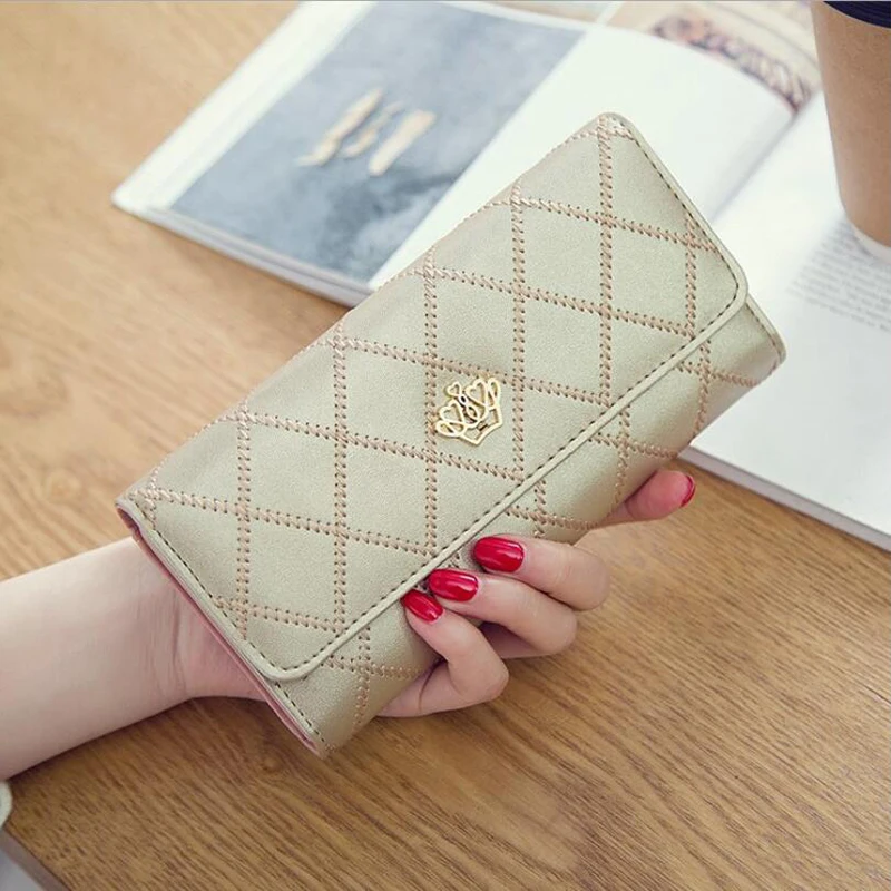 Womens Wallets Purses Plaid PU Leather Long Wallet Hasp Phone Bag Money Coin Pocket Card Holder Female Wallet Purse
Womens Wallets Purses Plaid PU Leather Long Wallet Hasp Phone Bag Money Coin Pocket Card Holder Female Wallet Purse