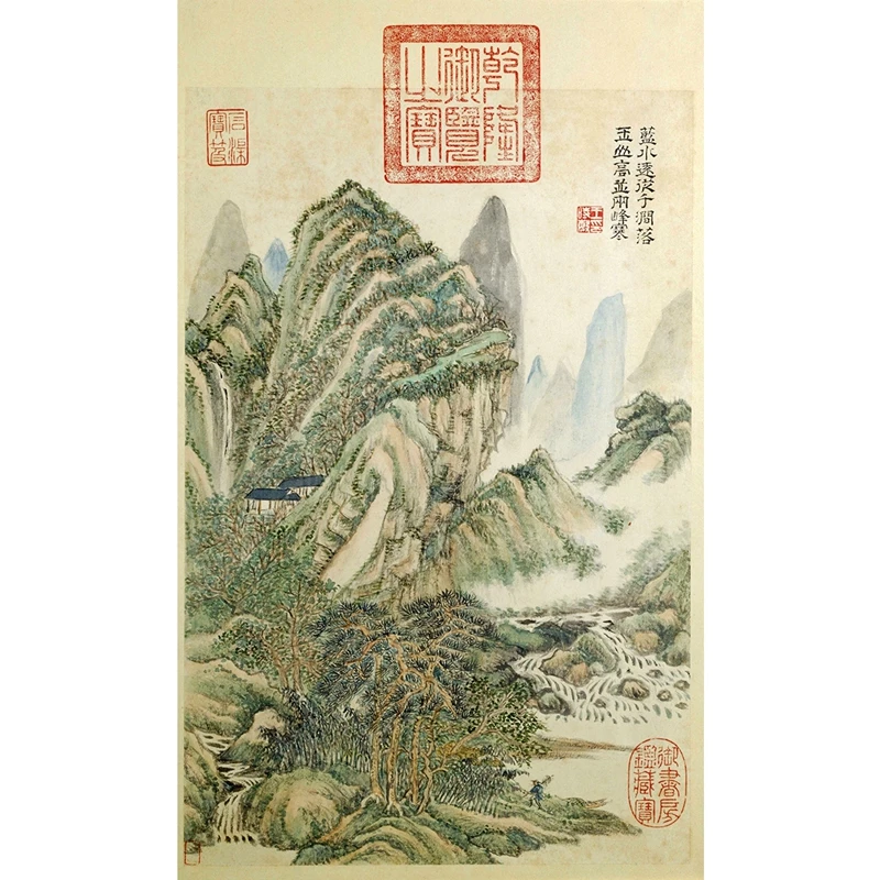 

Qing dynasty Wang Shimin landscape 12pcs home furnishing appreciate collect Silk cloth Rice-paper optional