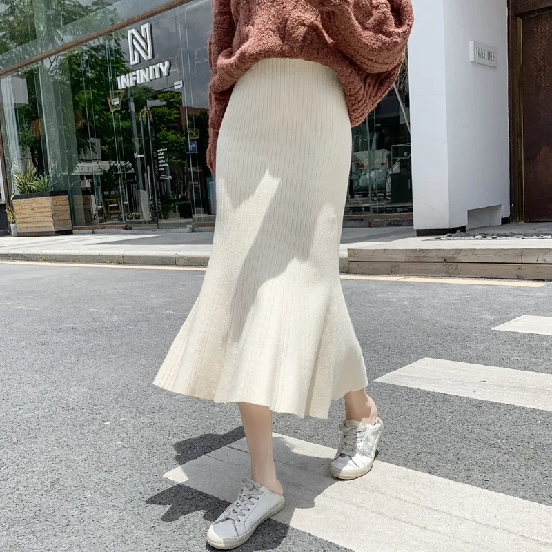 2020Autumn Winter New Elastic High Waist Slim Knit Fishtail Skirt Casual Stretch All-match Women A-line Long Skirt Free Shipping
2020Autumn Winter New Elastic High Waist Slim Knit Fishtail Skirt Casual Stretch All-match Women A-line Long Skirt Free Shipping