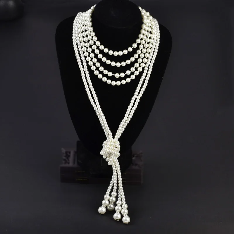 1920s Pearls Necklace Fashion Faux Pearls Gatsby Accessories Vintage Costume Jewelry Cream collares para mujer For Women
1920s Pearls Necklace Fashion Faux Pearls Gatsby Accessories Vintage Costume Jewelry Cream collares para mujer For Women