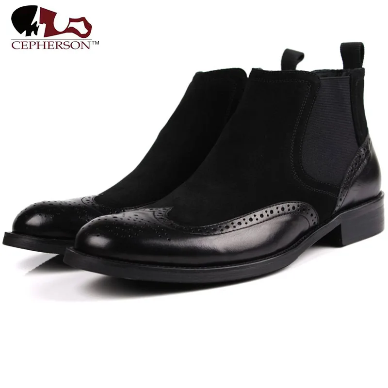Men Chelsea Boots Handmade Genuine Leather Ankle Boots Handmade High Top Elastic Dress Shoes Brown Black Basic Boots For Men
Men Chelsea Boots Handmade Genuine Leather Ankle Boots Handmade High Top Elastic Dress Shoes Brown Black Basic Boots For Men