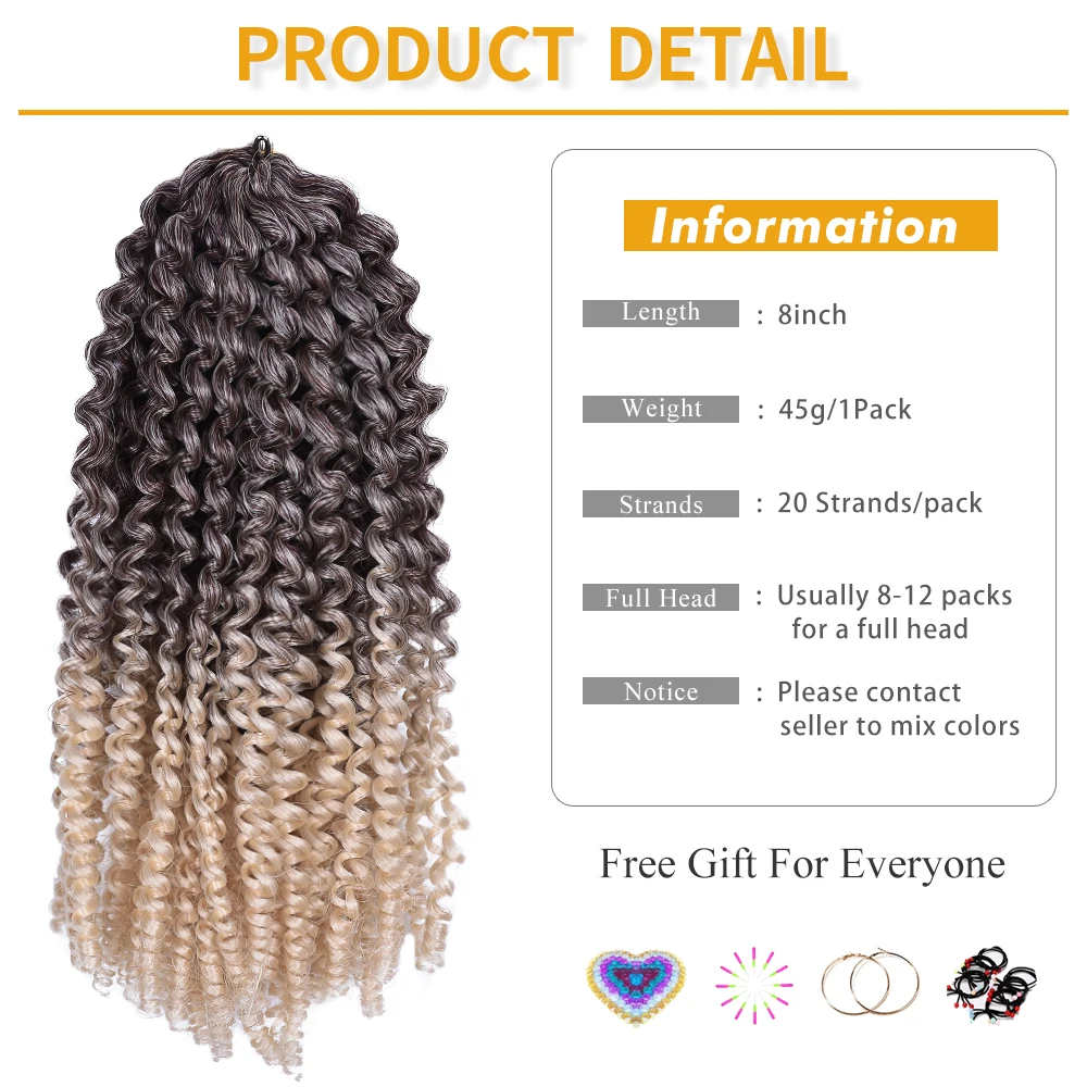 Short Marlybob Crochet Braids Hair Synthetic Ombre Braiding Hair Extensions Small Afro Kinky Curly Twist Braid Hair Annivia 
Short Marlybob Crochet Braids Hair Synthetic Ombre Braiding Hair Extensions Small Afro Kinky Curly Twist Braid Hair Annivia