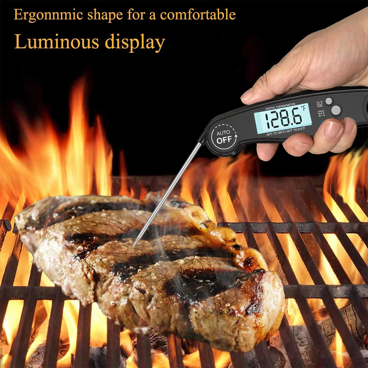 Digital LCD Food Thermometer Fast Response Probe Temperature Meter Kitchen Cooking Tool For BBQ Grill Baking Meat Milk
Digital LCD Food Thermometer Fast Response Probe Temperature Meter Kitchen Cooking Tool For BBQ Grill Baking Meat Milk