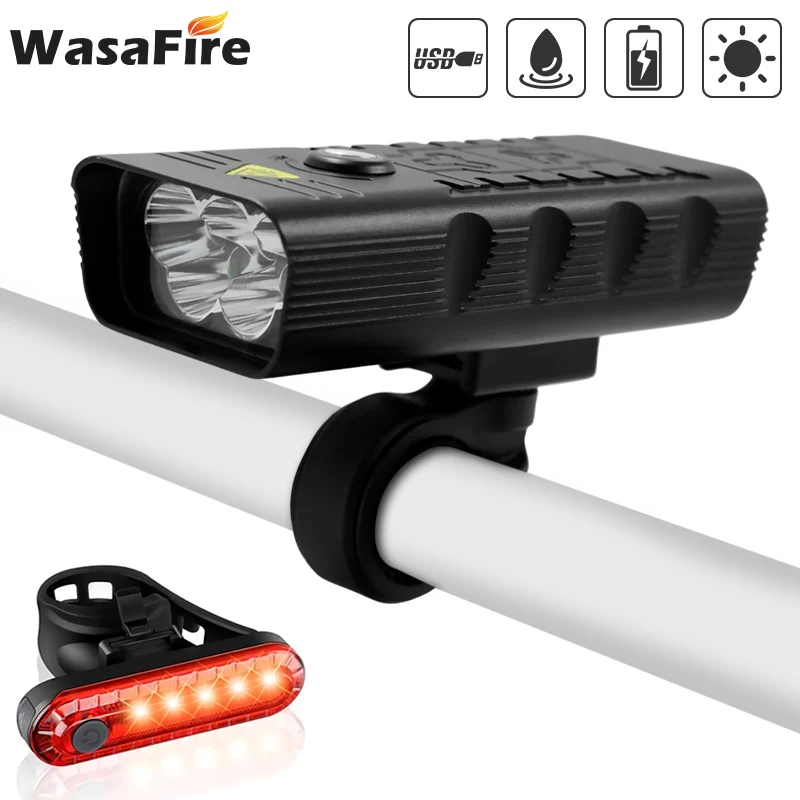 Bike Lights 4000 lumens 5 LEDs 9600 mAh 6 hours working time bicycle headlamp 4 modes waterproof road mountain bike headlights
Bike Lights 4000 lumens 5 LEDs 9600 mAh 6 hours working time bicycle headlamp 4 modes waterproof road mountain bike headlights
