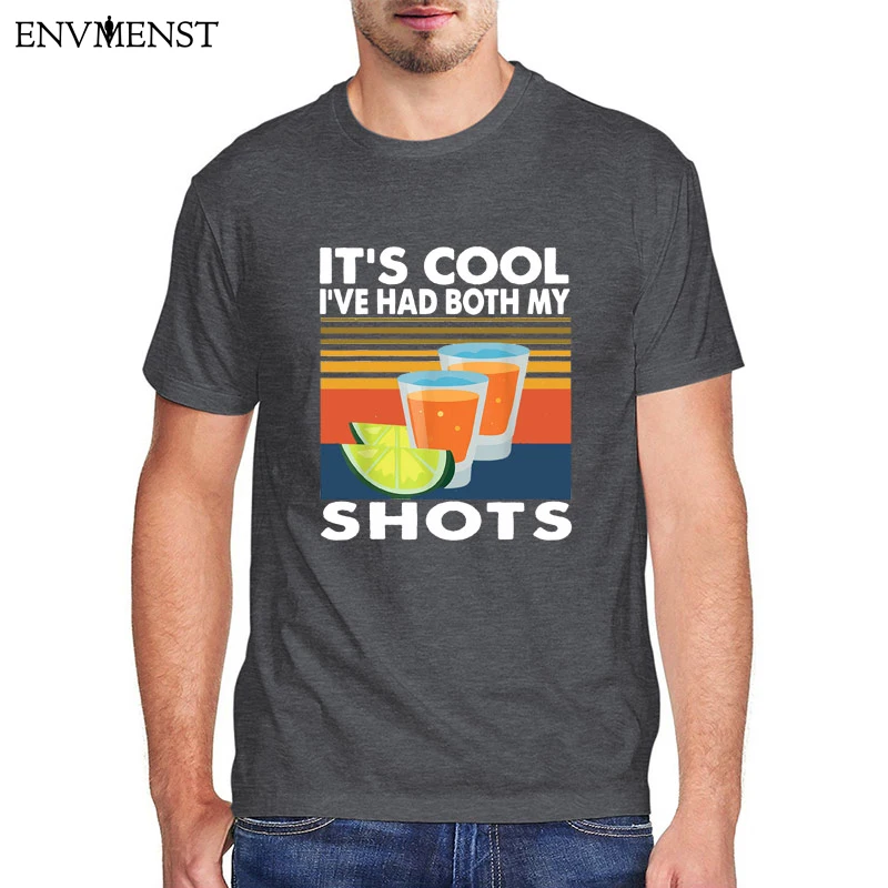 Funny Whiskey Drinking Men's Shirt Vintage Tops It's Cool Ive Had Both My Shots Short Sleeve Tees Men Clothing Casual Streetwear
Funny Whiskey Drinking Men's Shirt Vintage Tops It's Cool Ive Had Both My Shots Short Sleeve Tees Men Clothing Casual Streetwear