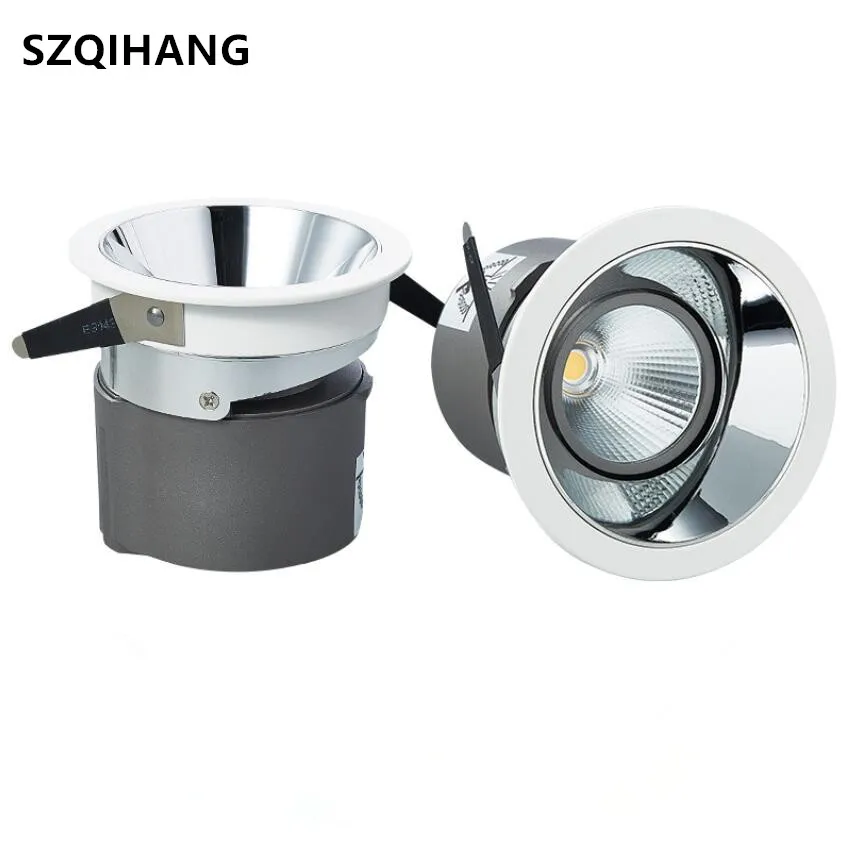 Dimmable COB светодиодный светильник 20 Вт 15 12 потолочный круглый встраиваемый новый