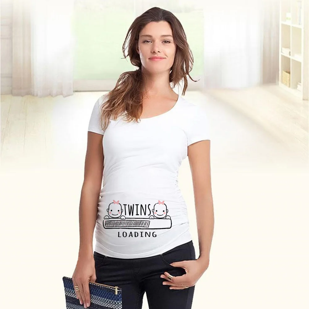 Twins Are Loading Baby Printed Maternity T Shirts Women Harajuku Ullzang T-shirt Funny Graphic Pregnancy Tshirt Mother Clothes
Twins Are Loading Baby Printed Maternity T Shirts Women Harajuku Ullzang T-shirt Funny Graphic Pregnancy Tshirt Mother Clothes