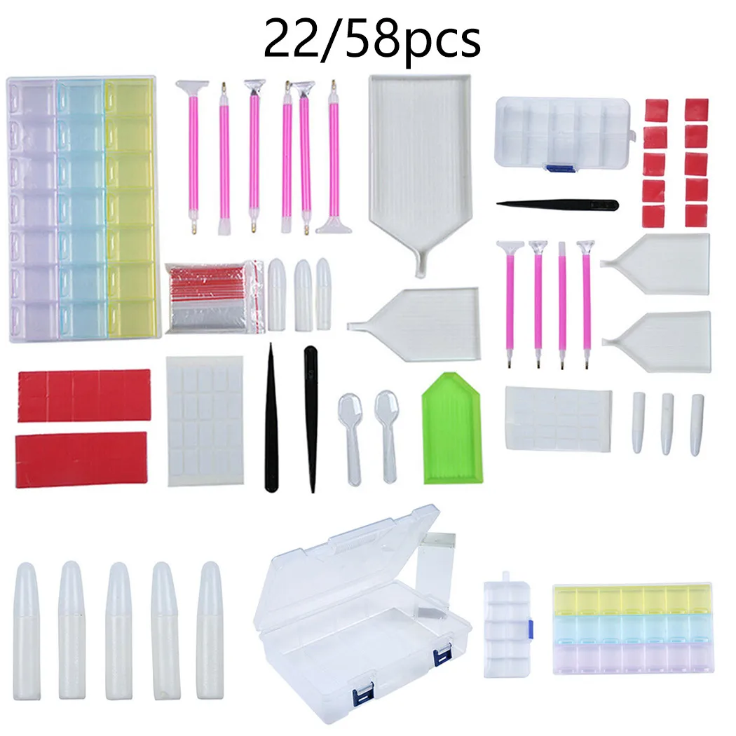 22/58Pcs 5D DIY Diamond Embroidery Painting Art Tool Accessory Kit Tool Cross Stitch Diamond Painting Tool Kit
22/58Pcs 5D DIY Diamond Embroidery Painting Art Tool Accessory Kit Tool Cross Stitch Diamond Painting Tool Kit