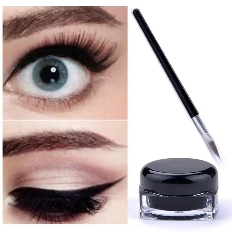 

Black Charming Waterproof Eyebrow Cream Long Lasting Eyeliner Makeup Tools Eyebrow With Brush