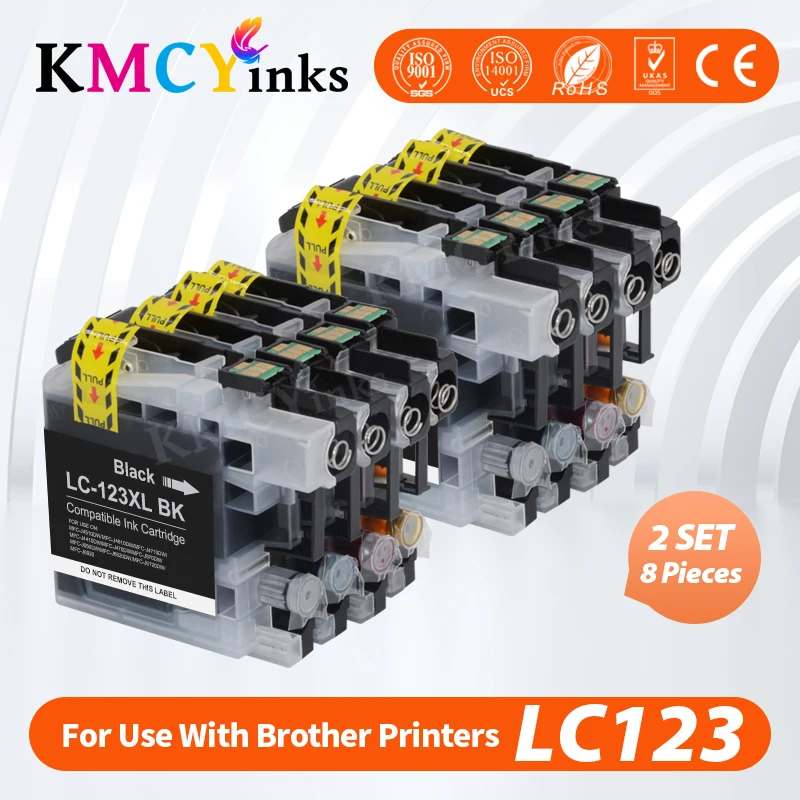 KMCYinks для Brother LC123 LC123XL совместимый чернильный картридж для принтера brother MFC-J650DW MFC-J6720DW MFC-J6520DW DCP-J4110DW принтер
KMCYinks для Brother LC123 LC123XL совместимый чернильный картридж для принтера brother MFC-J650DW MFC-J6720DW MFC-J6520DW DCP-J4110DW принтер