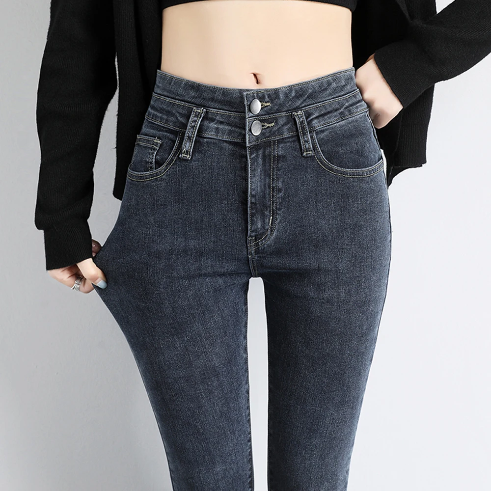 New Autumn Skinny Jeans Women Two Buttons High Waist Tassel Denim Pencil Pants Ladis Streetwear Elastic Casual Jeans Pants
New Autumn Skinny Jeans Women Two Buttons High Waist Tassel Denim Pencil Pants Ladis Streetwear Elastic Casual Jeans Pants