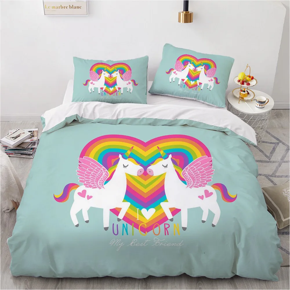 Luxury 3D Bedding Sets Comforter Quilt Cover Duvet Set Single King Queen Double Single Unicorn Cartoon Design Custom Bedclothes
Luxury 3D Bedding Sets Comforter Quilt Cover Duvet Set Single King Queen Double Single Unicorn Cartoon Design Custom Bedclothes