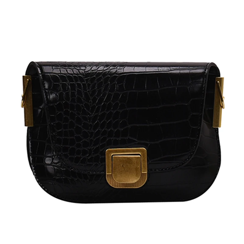 Vintage Crocodile pattern Saddle bag 2020 New High Quality PU Leather Women's Designer Handbag Lock Shoulder Messenger Bag sac
Vintage Crocodile pattern Saddle bag 2020 New High Quality PU Leather Women's Designer Handbag Lock Shoulder Messenger Bag sac