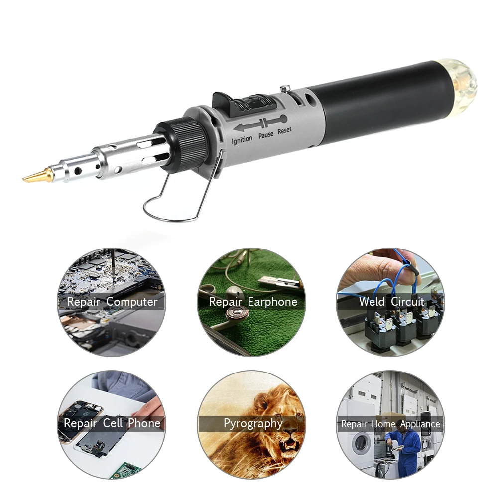 New 12 in 1 Soldering Self-igniting Torch Kit Soldering Iron Full Electronics Set Welding Tool Car Repairing Gas Outdoors
New 12 in 1 Soldering Self-igniting Torch Kit Soldering Iron Full Electronics Set Welding Tool Car Repairing Gas Outdoors
