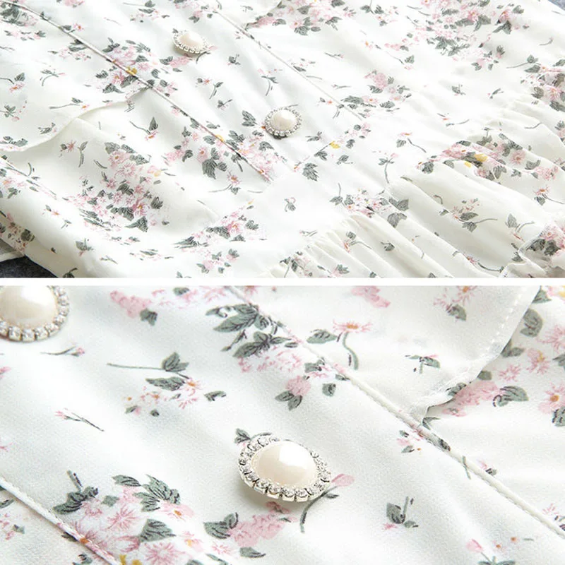 Elegant Chiffon Women Floral Dress 2021 Summer Vintage Cloak Sleeves Mid-Length Cake Dress Korean Fashion Print Party Dresses
Elegant Chiffon Women Floral Dress 2021 Summer Vintage Cloak Sleeves Mid-Length Cake Dress Korean Fashion Print Party Dresses