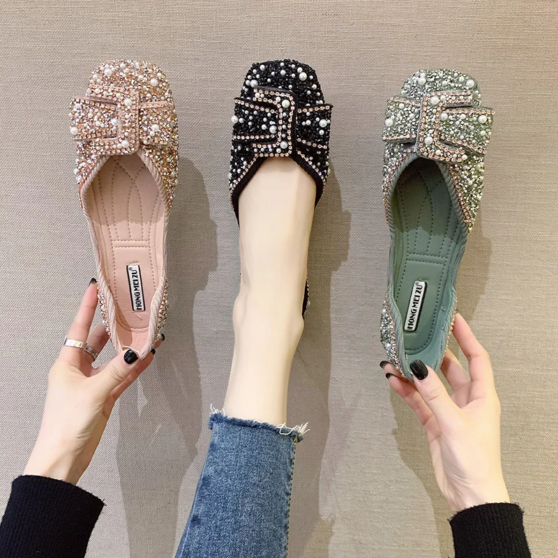 Casual Woman Shoe Crystal Female Footwear Shallow Mouth Square Toe Elegant Modis Rhinestone New Dress Moccasin 2021 Boat PU Flat
Casual Woman Shoe Crystal Female Footwear Shallow Mouth Square Toe Elegant Modis Rhinestone New Dress Moccasin 2021 Boat PU Flat