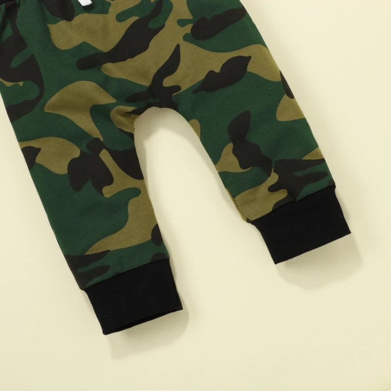 Baby Boys Clothes Set Camouflage Short Sleeve Letter Printed Bodysuit Tops Pants Hat Toddler Baby Clothes Summer Outfit
Baby Boys Clothes Set Camouflage Short Sleeve Letter Printed Bodysuit Tops Pants Hat Toddler Baby Clothes Summer Outfit