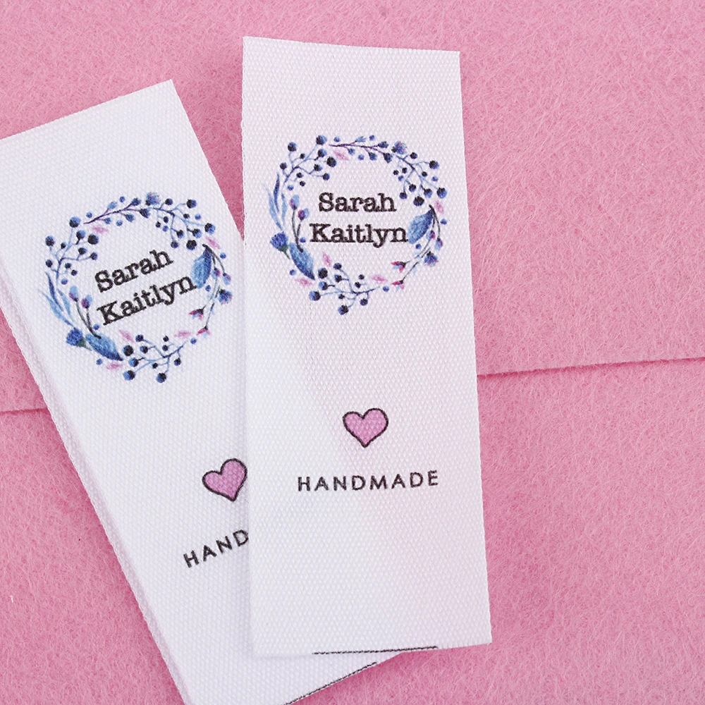 Custom Sewing Labels, Personalized Tags, wreath, Business Name,100% Cotton, 25mm x 70mm, Washable, Logo (MD5057)
Custom Sewing Labels, Personalized Tags, wreath, Business Name,100% Cotton, 25mm x 70mm, Washable, Logo (MD5057)